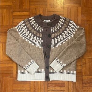 Madewell Fair Isle Frankfort Cardigan XS